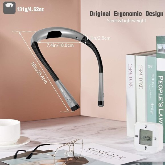 6 Brightness Levels Bendable Rechargeable Long Lasting Neck Book Reading Light - Picture 6 of 11